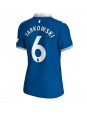 Billige Everton James Tarkowski #6 Hjemmedrakt Dame 2023-24 Kortermet